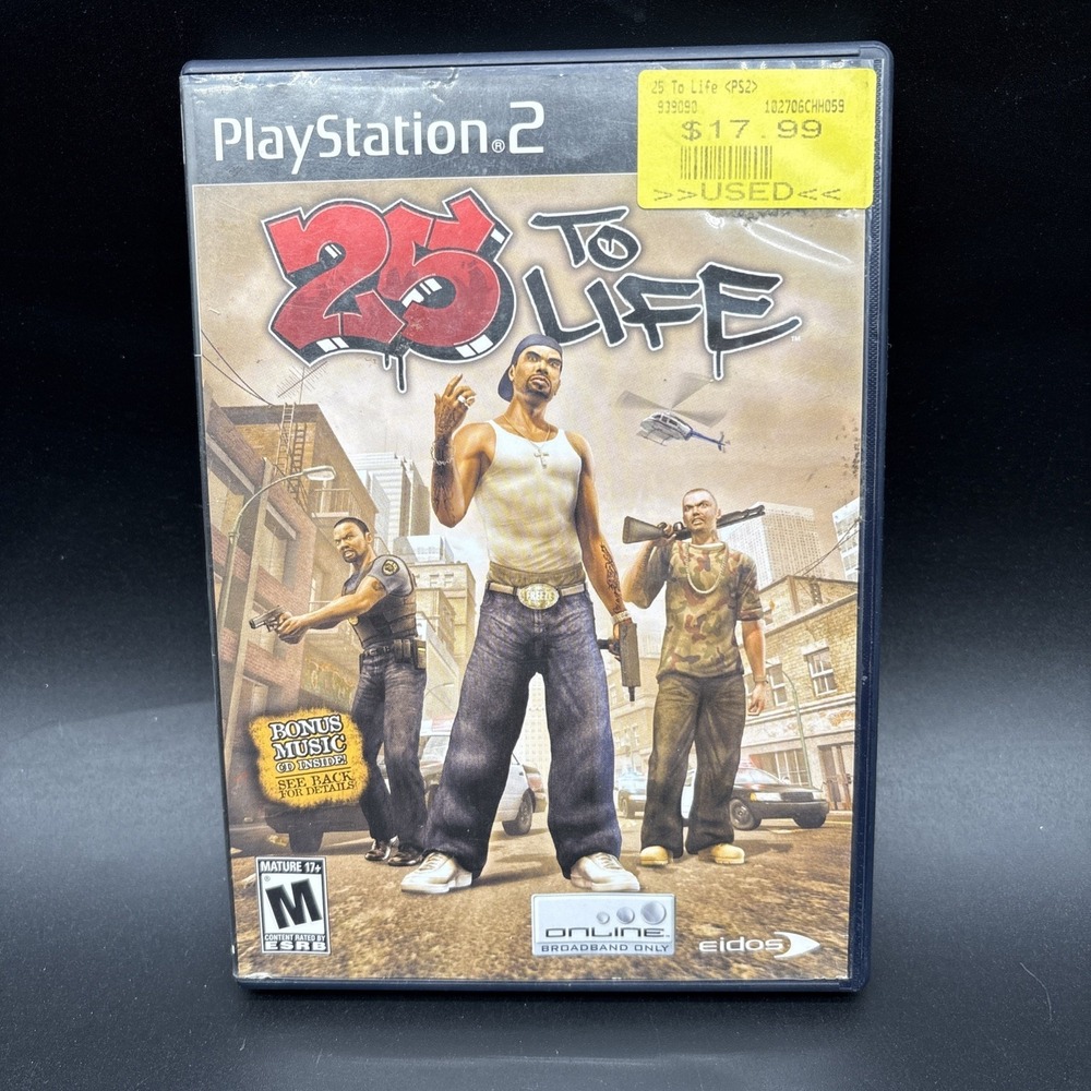 25 to Life (2006, Sony PlayStation 2, PS2) CIB, Complete Tested & Working